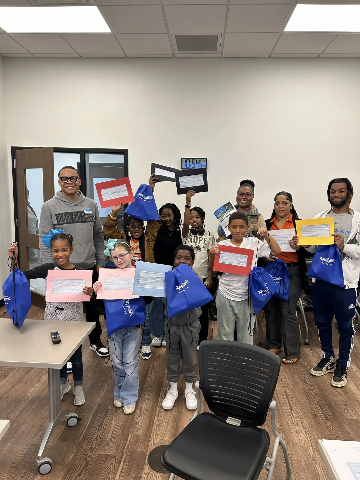 Students on a financial literacy field day